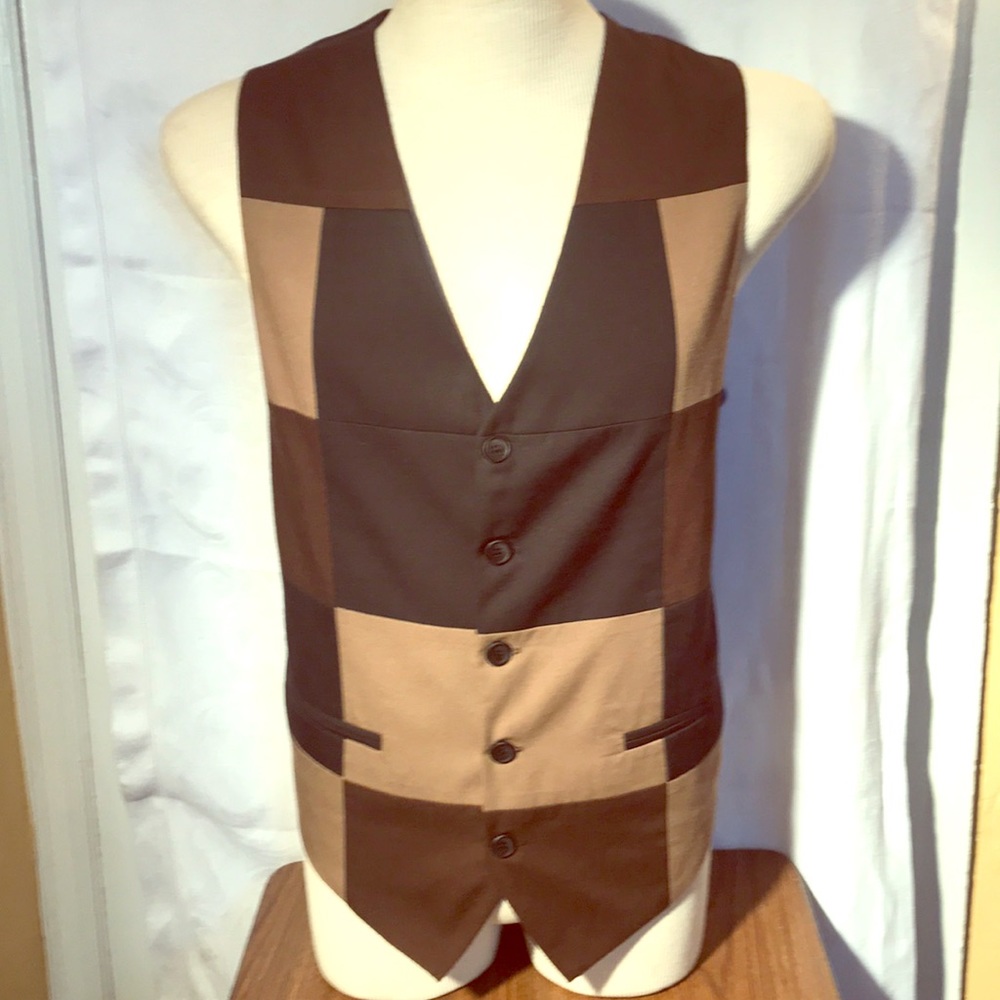 VINTAGE DAVID CLINE STUDIO MEN’S PATCHWORK VEST
